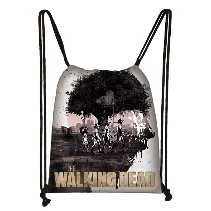 Die Walking Dead Kordelzug Tasche Druck Rucksack Täglichen Casual Jungen Mädchen rucksack Kordelzug Taschen: 018