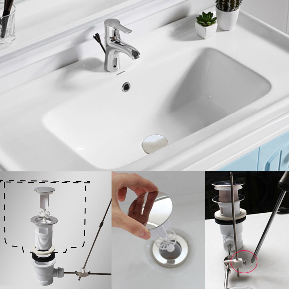 Talea håndvask pop up afløbssi automatisk kontrol afløb affald badeværelse affaldsprop afløbssystem  xj349 c 001