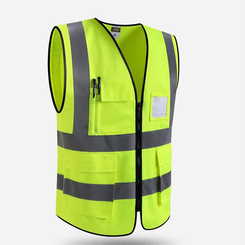 Hzyeyo refleksvest med høj synlighed arbejdstøj motorcykel cykling sport udendørs reflekterende sikkerhedstøj , d -9915