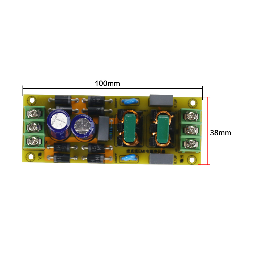 8A Versterker Decoder tweetraps Hybrid EMI Filter, Voeding EMI Hoge Frequentie Filter, filter DC Component Power Zuivering