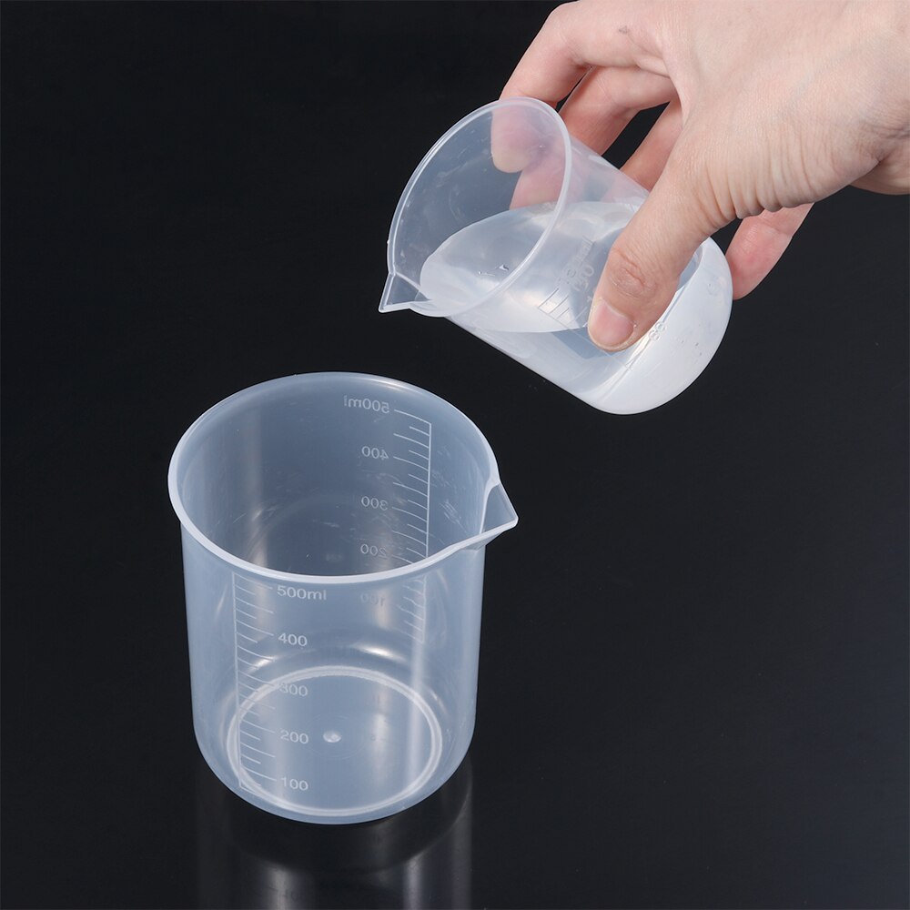 Transparent Plastic Measuring Cup Laboratory Beaker Graduated Jug Cup Kitchen Baking Cooking Supplies Measurement Container Tool