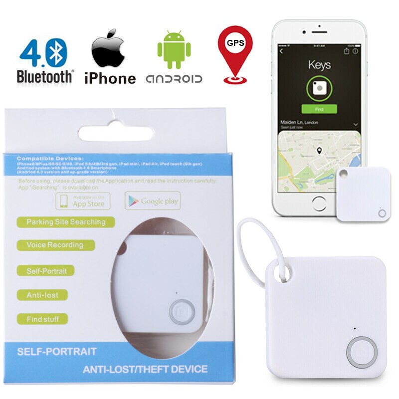 Mini dispositivo di localizzazione GPS anti-perso Bluetooth Tracer per Key Child Finder Pet Tracker posizione Smart Tracker registrazione vocale