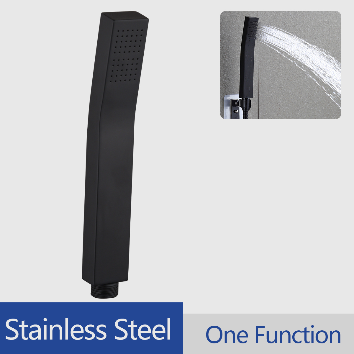 Hand-held Shower Head Water Saving Black Bathroom Rainfall Shower Nozzle Aerator High Pressure handheld Shower Head: shower head E