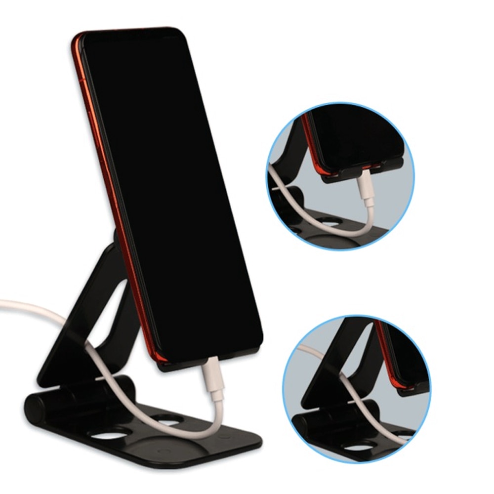 Justerbar telefonholder, sammenklappelig telefonstativ tabletstativ bærbar mobiltelefonophæng til skrivebord til samsung ipad iphone