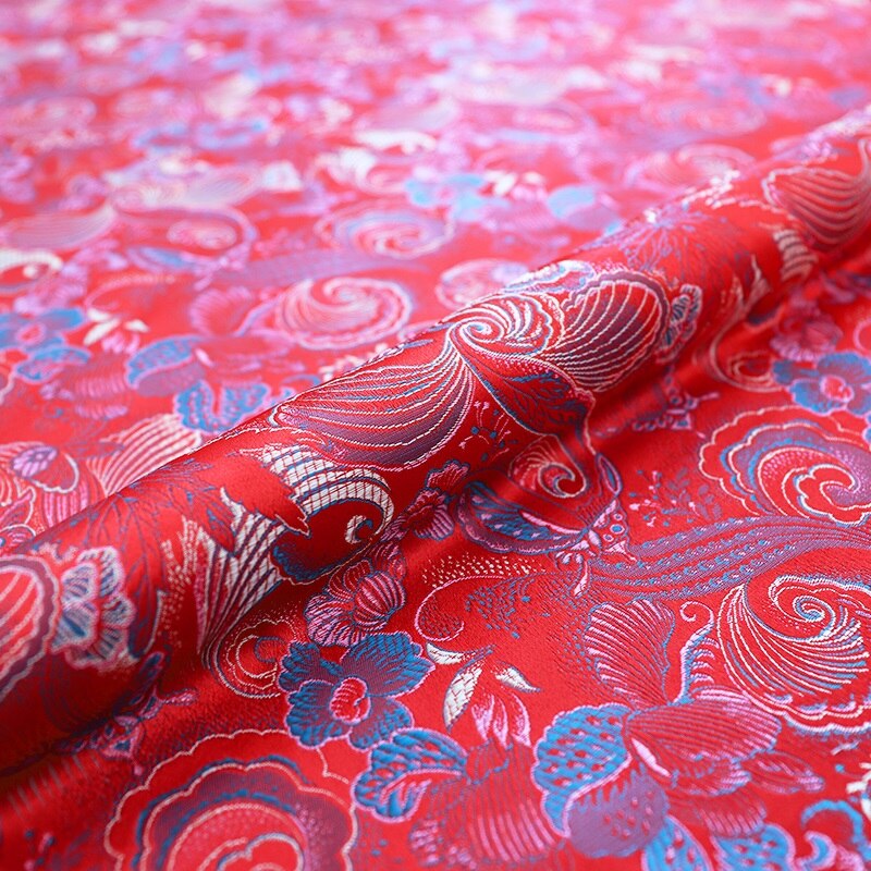 Satinstof brokade jacquard stof materiale til syning af cheongsam og kimono nylon stof: 6
