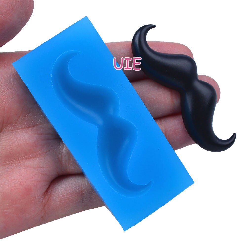 FYL453U 62,8mm x 10mm Bart Silikon bilden Fondant Kuchen Dekoration Süßigkeiten Harz Tonne Ohrringe Halskette Handwerk Seife Kerze LEBENSMITTEL SICHER