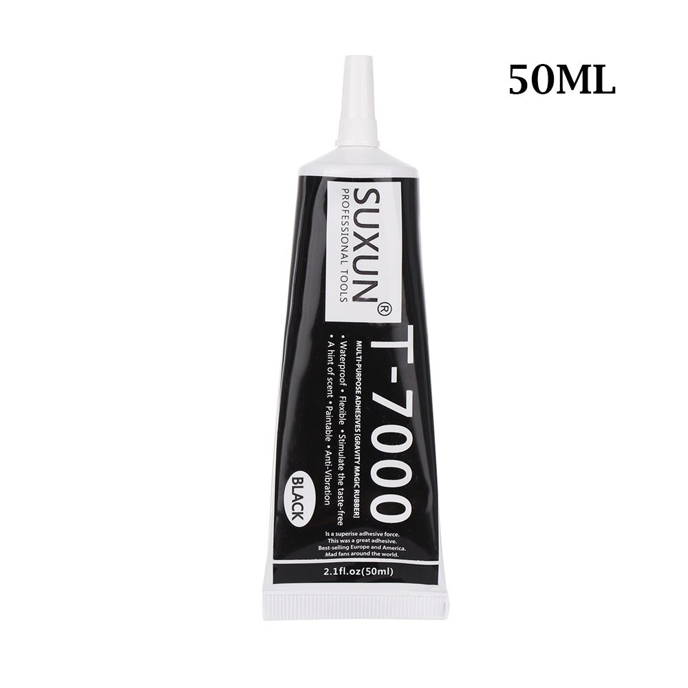 15/25/50/110ml T7000 Glue Black Epoxy Resin Sealant Strength Adhesive Fixed Mobile Phone Handicraft Repair Tools: 50ml