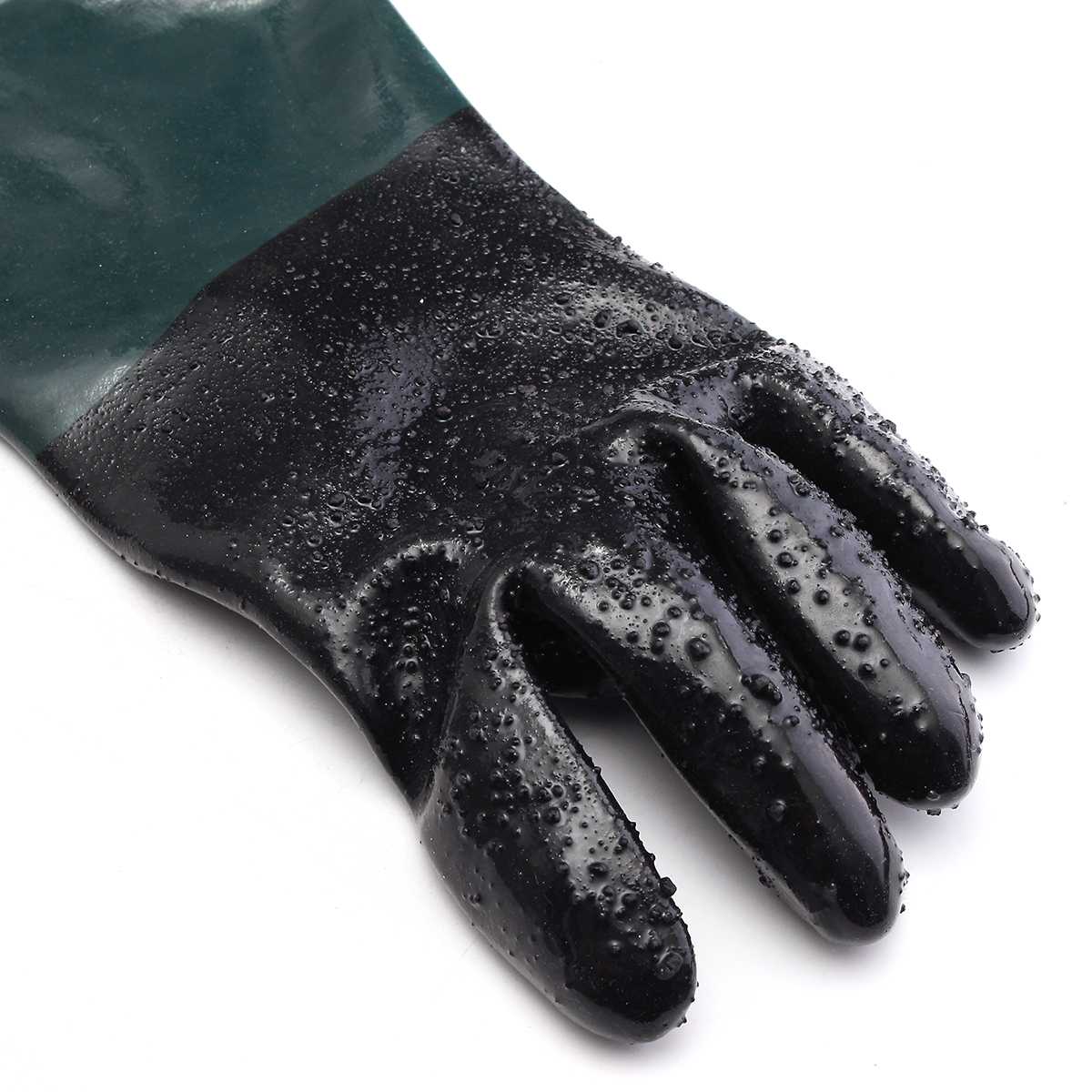 Gloves For Sandblast Cabinets Safety Glove 24''x10'' Rubber Sandblaster Sand Blast Sandblasting nitrile gloves black