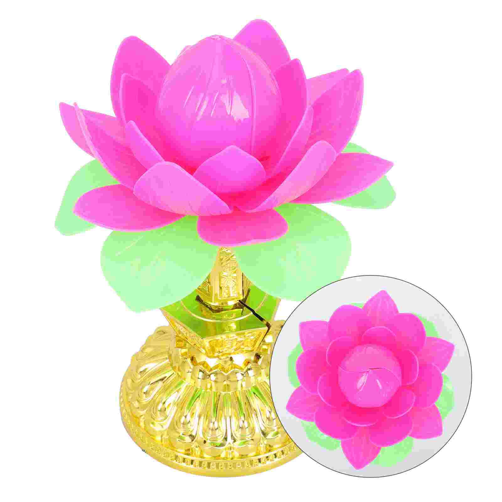 Realistic LED Lotus Light Lamp Tabletop Lotus Electronic Light