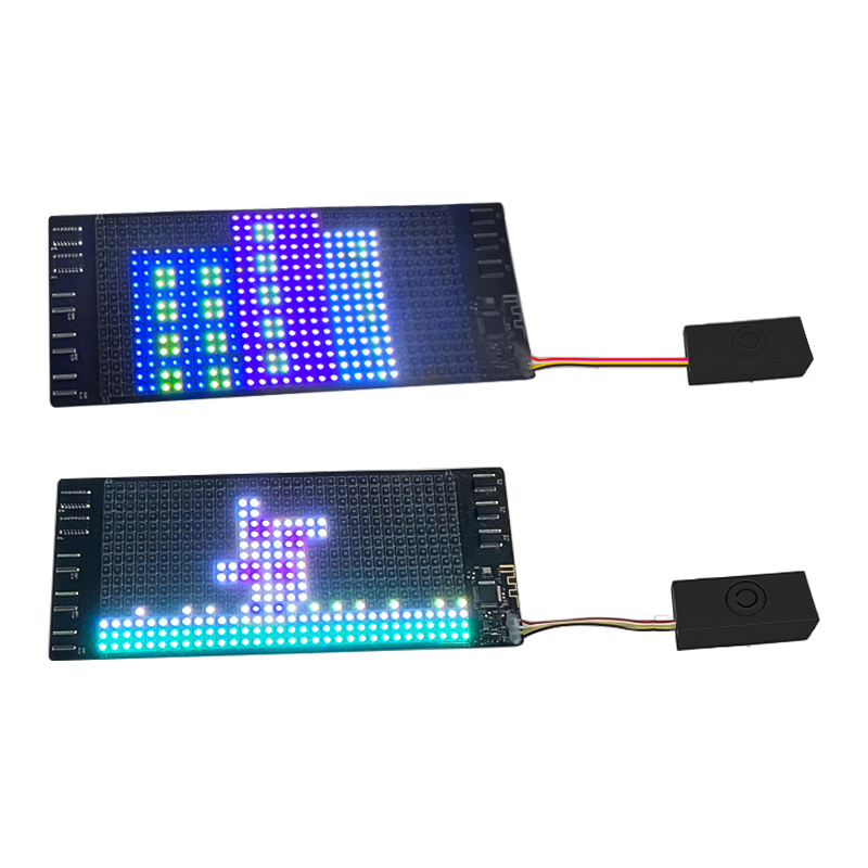 Mini Size Mobile APP Wireless Programmable Flexible LED Display Curve Decorations Cloth Hat Helmet Insert Flexible Led Screen