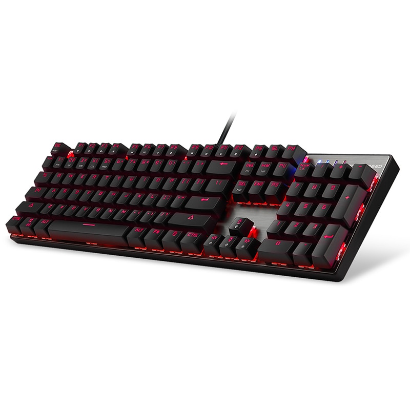 MOTOSPEED CK104 Russian English Profession Gaming Wired Mechanical Keyboard 104 Keys Real RGB LED Backlit Anti-Ghosting for Game