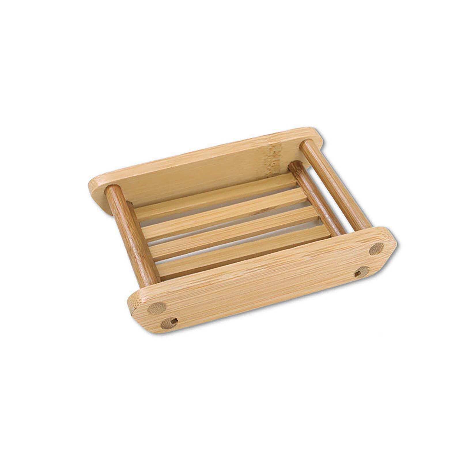 Wooden Natural Bamboo Soap Dishes Tray Holder Storage Soap Rack Plate Box Container Portable Bathroom Soap Dish Storage Box: I