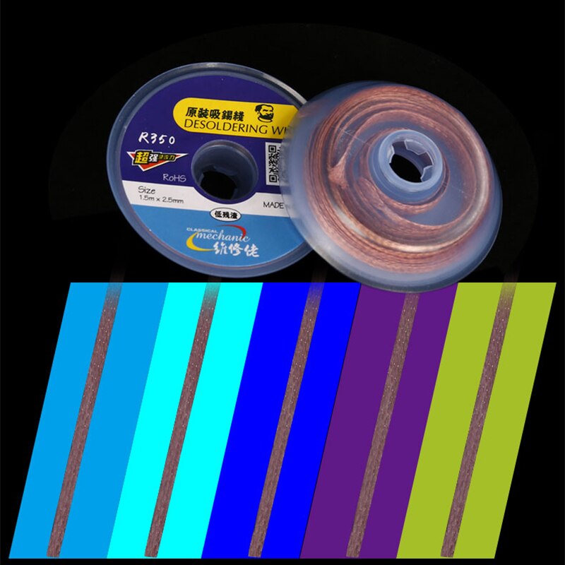 Station de soudage BGA, 1.5m, dissolvant de soudure, mèche, fil à dessouder, tresse, outils de réparation, 2 pièces/lot