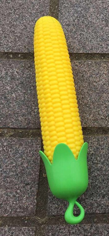 Sombrilla plegable de tres verduras para niños con dibujos animados de Chile, zanahoria, maíz, rábano, sombrilla, protección solar uv a prueba de viento: Green Corn