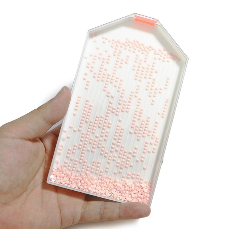 Kunststoff Perle Sortierung Tablett mit Deckel Reinigung Pinsel Diamant Strass Malerei Bohrer Platte Kreuz Stich Nagel Kunst Punktierung Werkzeug für