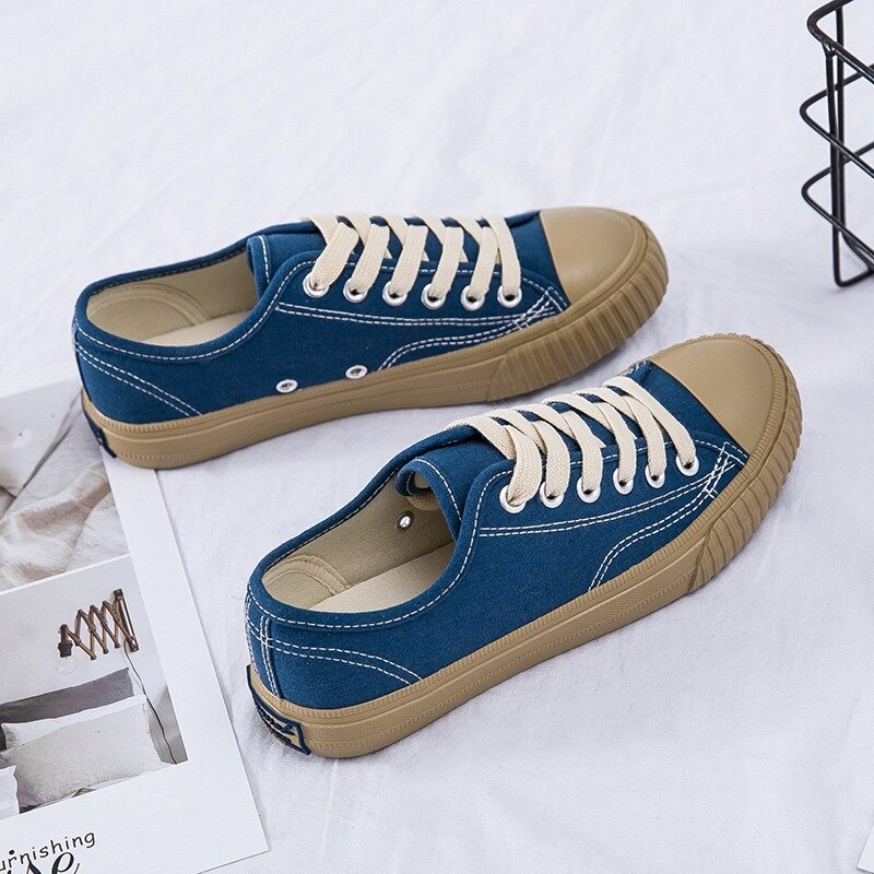 Qwedf vulcanize zomersneakers dames sneakers leren canvas schoenen klassieke tennisschoenen voor vrouwen casual katoenen schoenen dames  d3-20