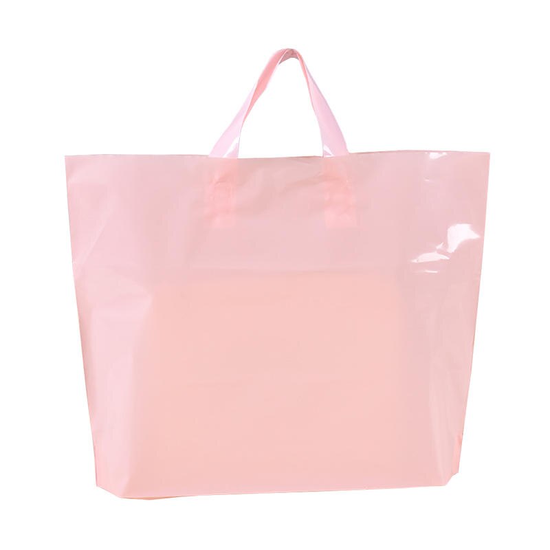 1 stk plastik vareposer med tøj indkøbsposer genanvendelige indkøbsposer poser tage ud poser: Jade pink