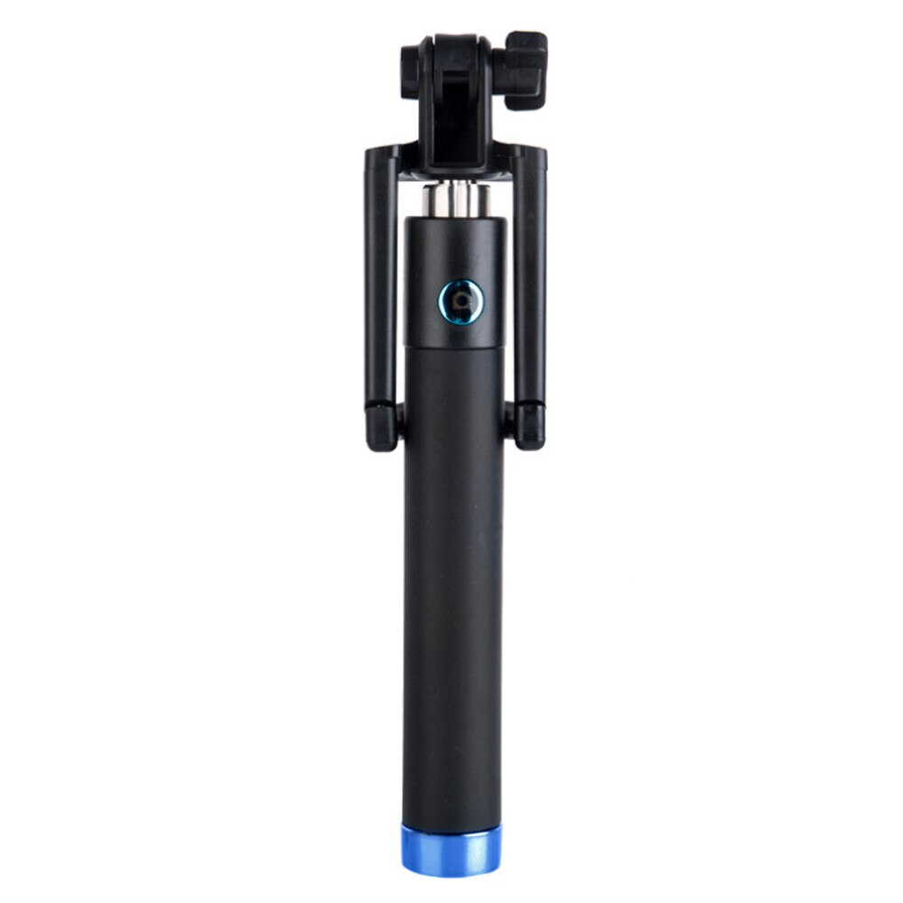 Portable Extendable Monopod Self-Pole Handheld Wired Selfie Stick For iPhone For Smartphone Палка для селфи Aluminum Alloy: Blue