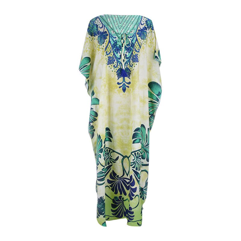 Plus størrelse kaftan Strand tunika kvinner sommer strandtøy badedrakt dekke opp dame bohem strandkjole kappe de plage sarongs pareo
