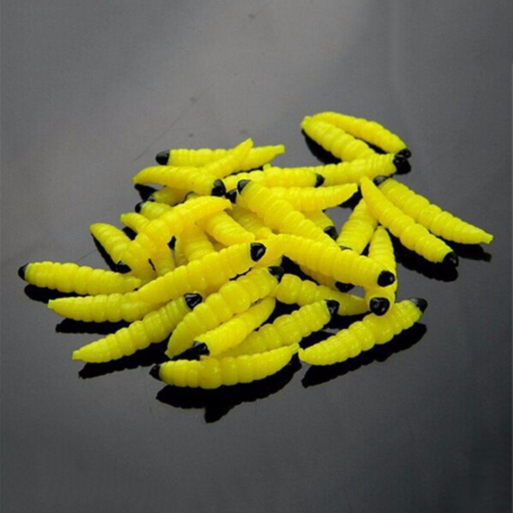 30pz Molle della Gomma di silicone vermi pesca adescare Artificiale larva larva Verme Carpa Esche Da Pesca per il Fiume Lago accessori per la Pesca