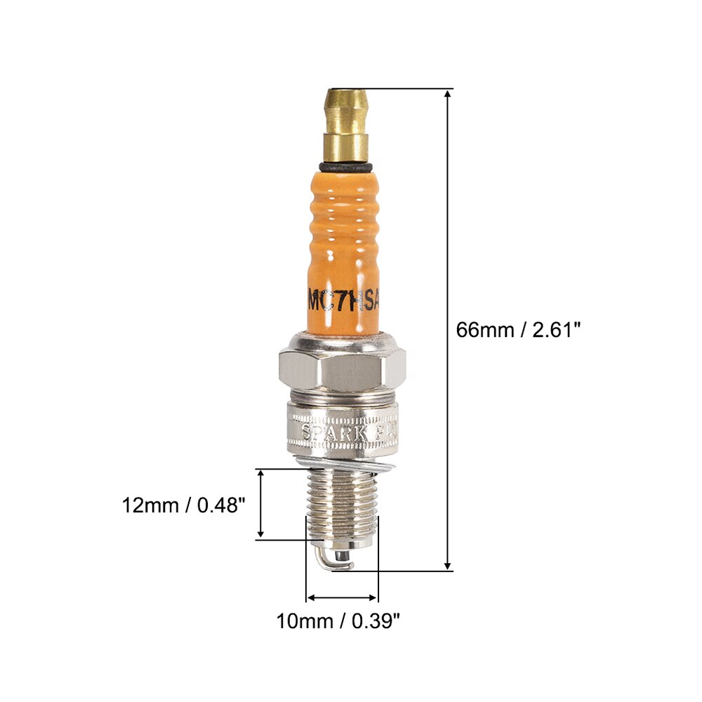 Spark plug MAGIC STAR MC7HSA for 4 stroke 139qmb, 139fmb, ATV (50-150ss), GY6 engines, 50cc, 110cc, 125cc, 150cc