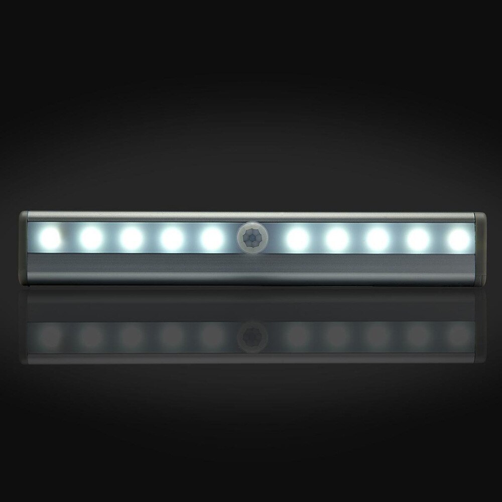 Motion Sensor Nachtlampje Drinkbaar 10 Led Kast Verlichting Batterij Aangedreven Draadloze Kast Ir Infrarood Bewegingsmelder Wandlamp