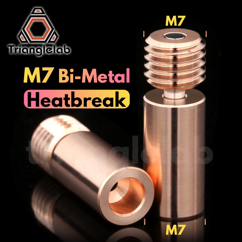 Trianglelab M7 Draad ~ M7 Bi-Metalen Heatbreak M7 Draad ~ M7 Bimetaal Warmte Breken Voor 3D Printer Hotend heater Blok Glad Heatbreak
