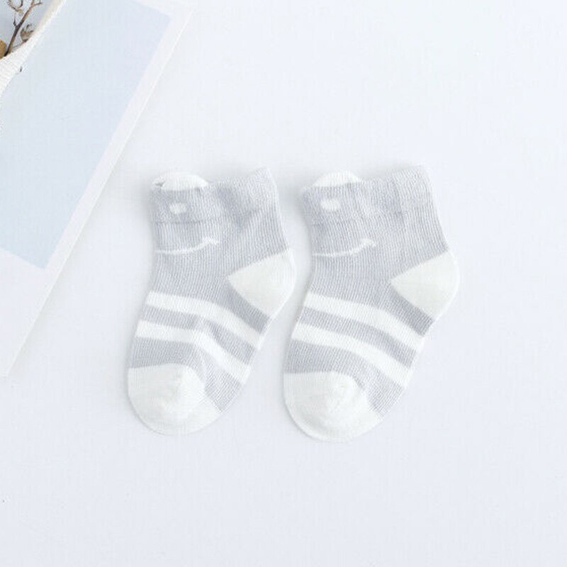 2Pairs Winter Warm Cartoon Baby Kid Casual Sport Sokken Katoen Gestreepte Multi-color Zachte Naadloze Teen Sokken Kinderen mini sokken