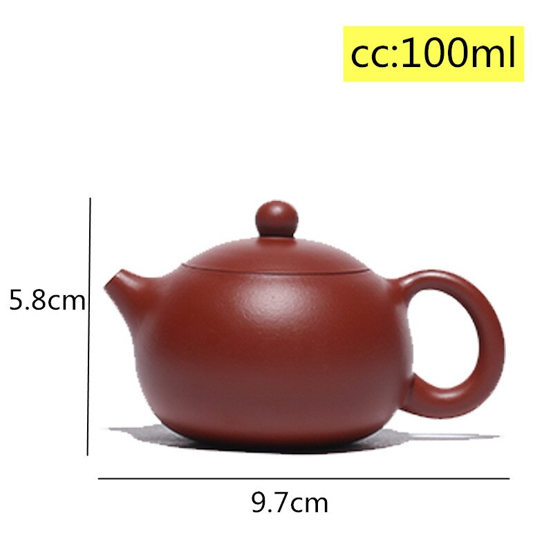 Yixing theepot paarse klei xishi theepot handgemaakte ketel tie guanyin zisha thee set dahongpao theewaar 188 bal gat filter 100ml: Default Title