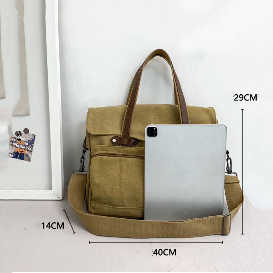 Grote Capaciteit Aktetassen Heren Reistassen Canvas Weekend Schoudertassen Multifunctionele Messenger Draagtassen Met Lange Strape