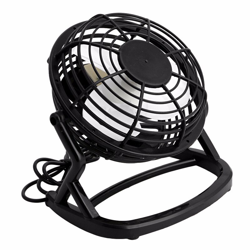 Cooling Desk Mini Fan Notebook Laptop Computer Portable Super Mute PC USB Cooler Desk Mini Fan Black