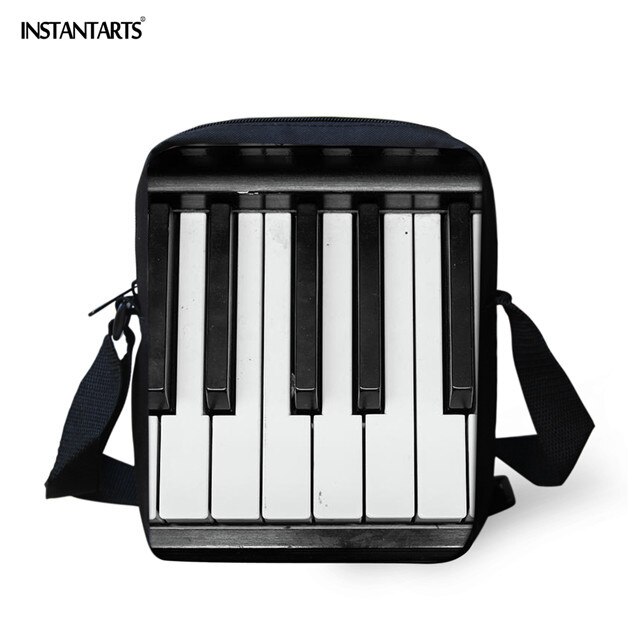 INSTANTARTS najnowsza muzyka kolorowa klawiatura pianina drukuj Mini Messenger torby studenci moda szkoła Bookbags Casual Crossbody Bag: HMC1363E