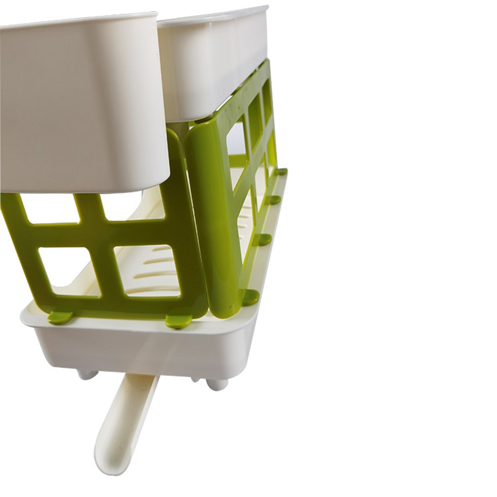 Large Dish Rack Drainer 2 Tier Cutlery Draining Holder Kitchen Tableware Storag Kitchen Organizer Storage Holder Racks