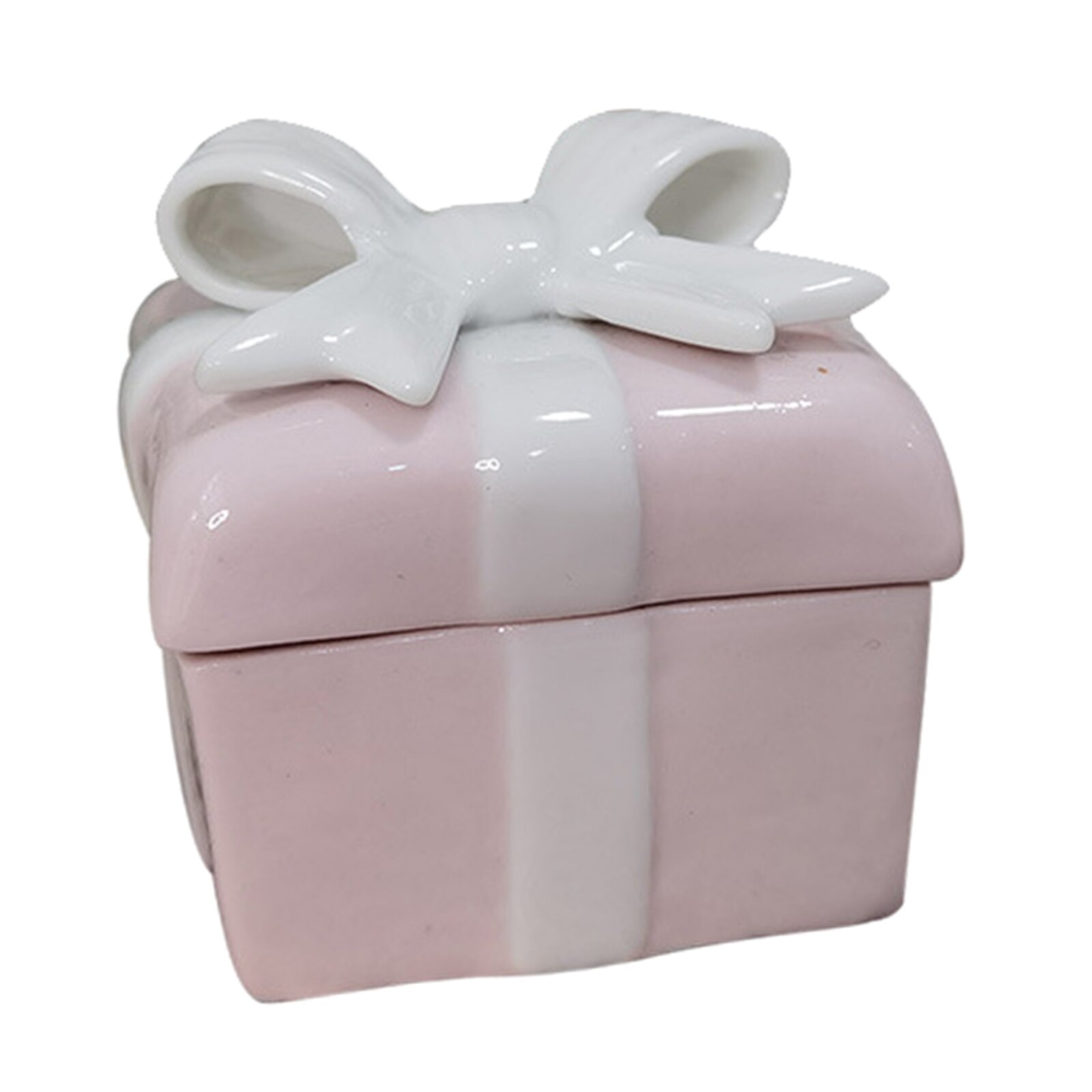 1:12 Poppenhuisminiaturen Mini Roze Porselein Kerst Geschenkdoos Xmas Decor