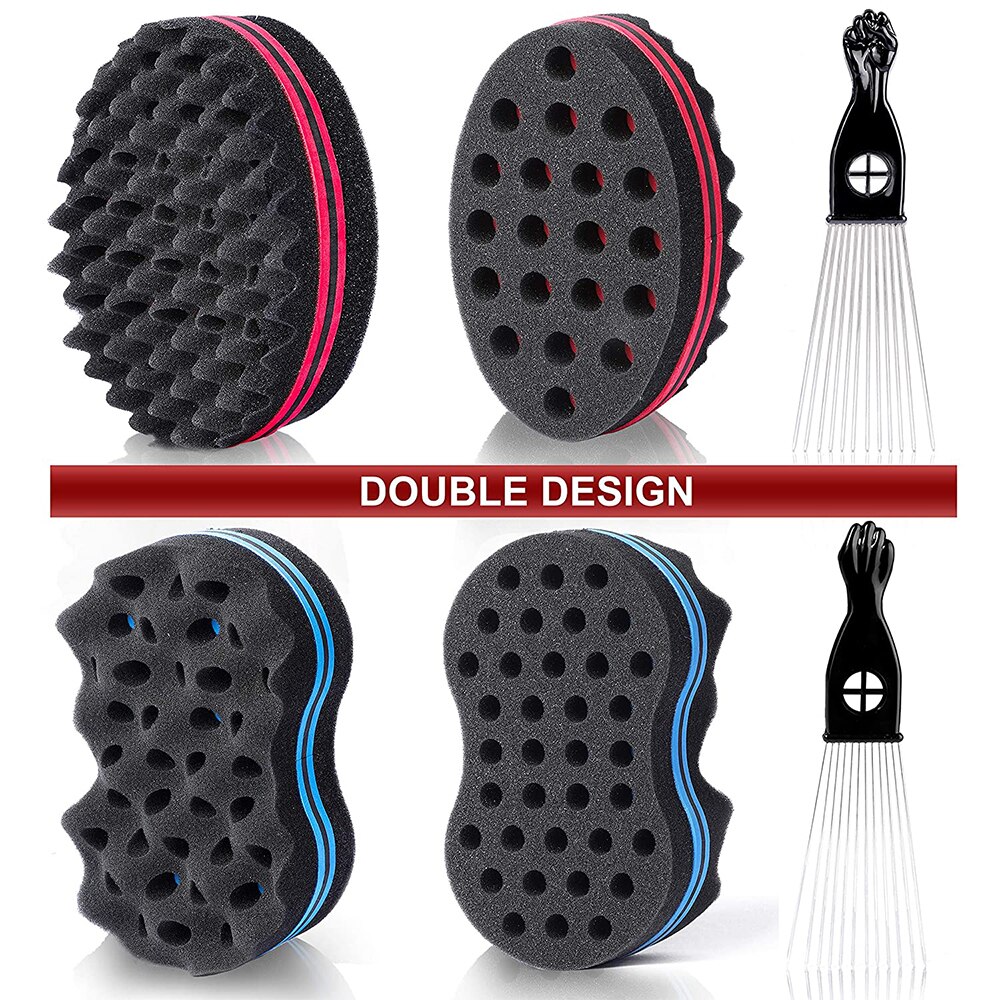 Strumenti ricci intrecciare spugna capelli bifacciale capelli ondulati torsione spazzola spugna naturale trecce laterali porose torsione riccioli cura messa in piega