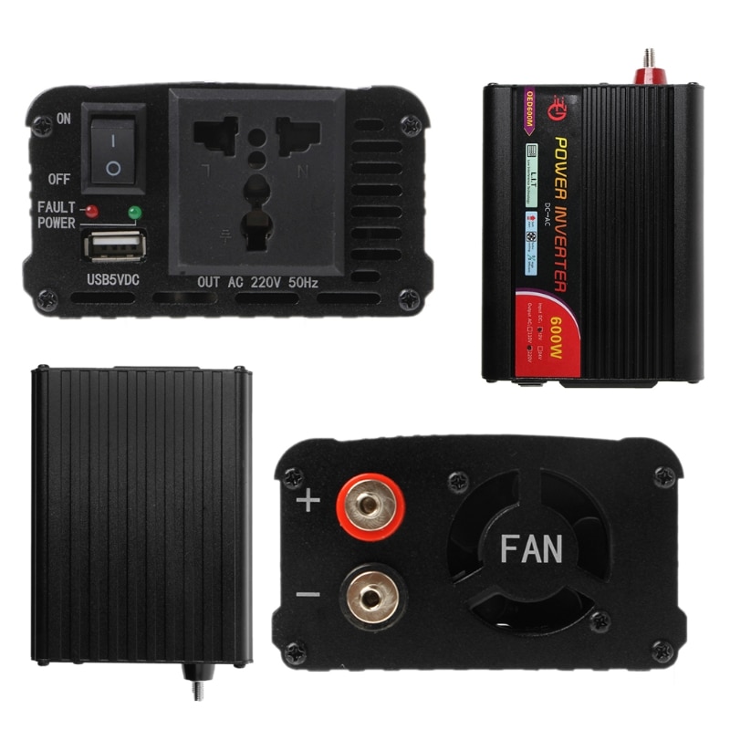 Car Power Inverter USB Chargeur Convertisseur Adaptateur Modifié Sine