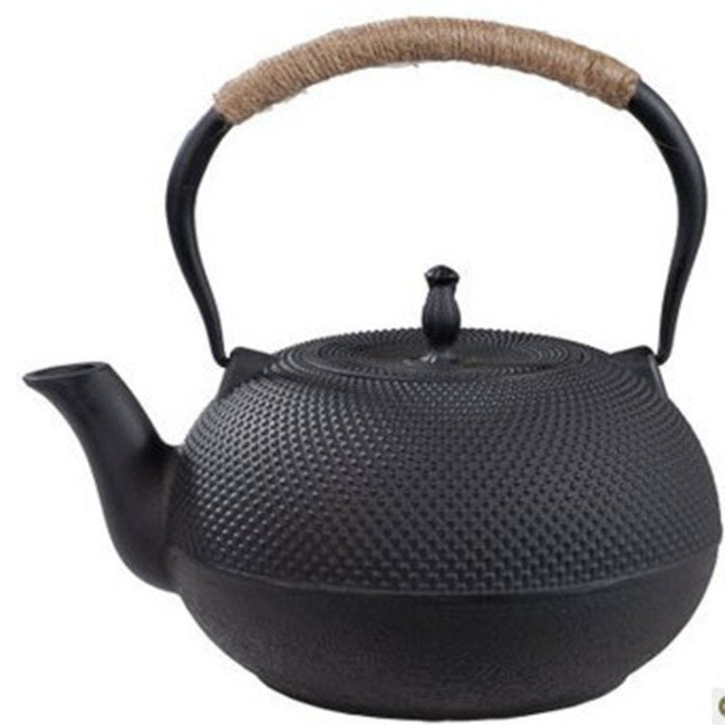 Gietijzeren theepot 1.2l gietijzeren oude ijzeren pot kokend water theepot zwarte stip deeltjes ijzeren pot kampeerkeuken voorraad