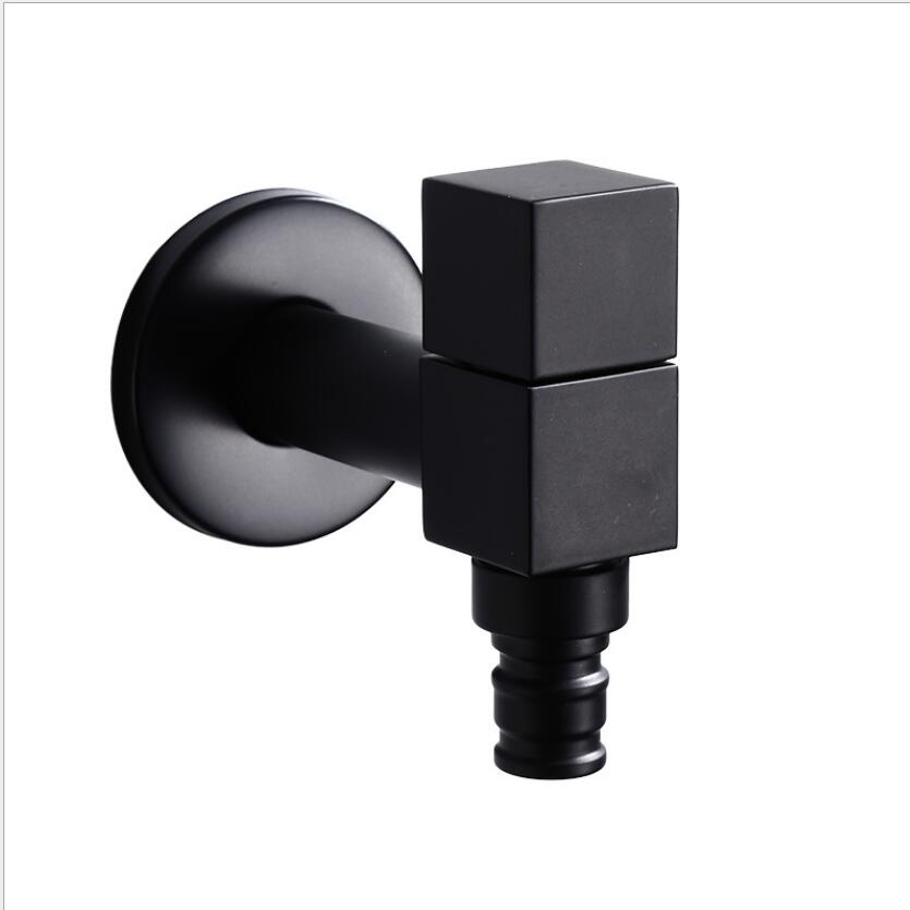 Black Single Handle Brass Washing Machine Faucet /Garden Water Tap / and Mop Pool Faucet / Laundry Sink Cold Water Taps: SMT121-L