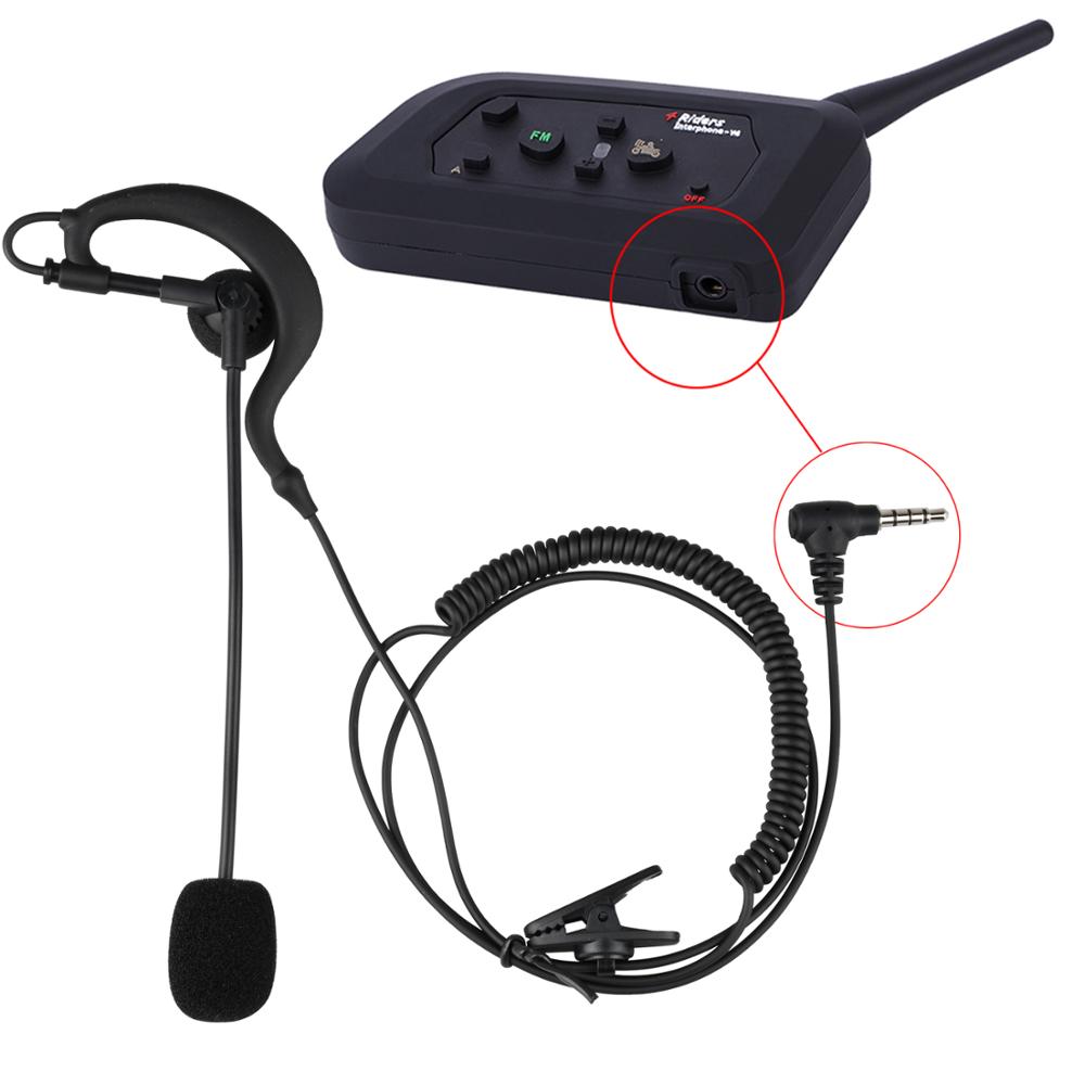 Fodsports V4 V6 Motorcycle Intercom Earhook Headset for Football Referee Judge Arbitration Bicycle Unilateral Earpiece наушники