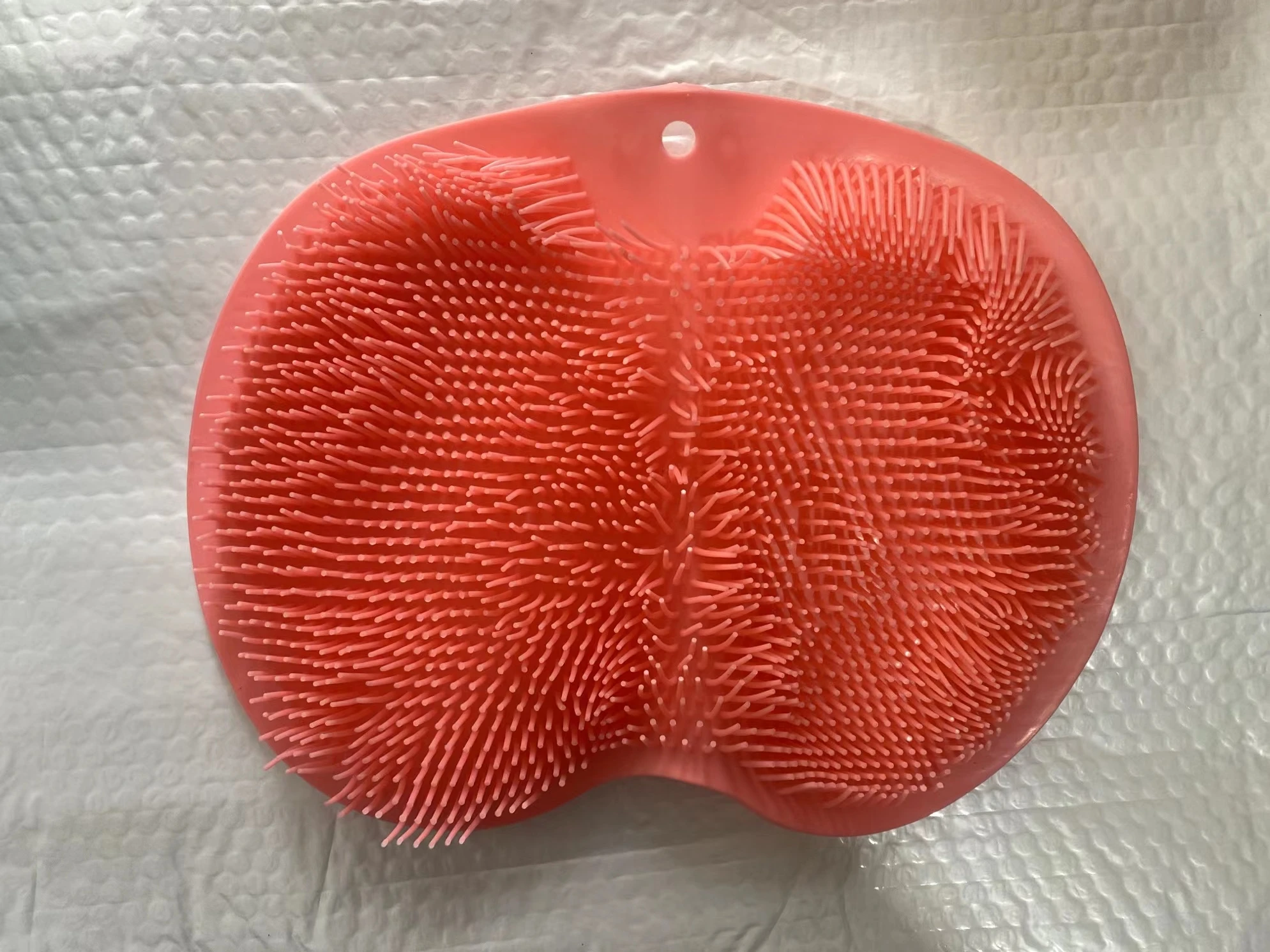 Wiederverwendbarer Rückenschrubber, Duschwand, Saugnapf, Bad, Rückenmassage, Haarbürste, Fußwäsche, Silikonmatte, rutschfest, saubere abgestorbene Haut, Badezimmer: green