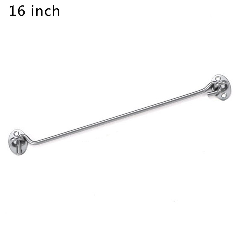 Cabin Hook Eye Door Latch ate Door Swivel Window Latch Holder Stainless Steel Cabin Shed Gate Door Latch Silent Holder Silver: 8