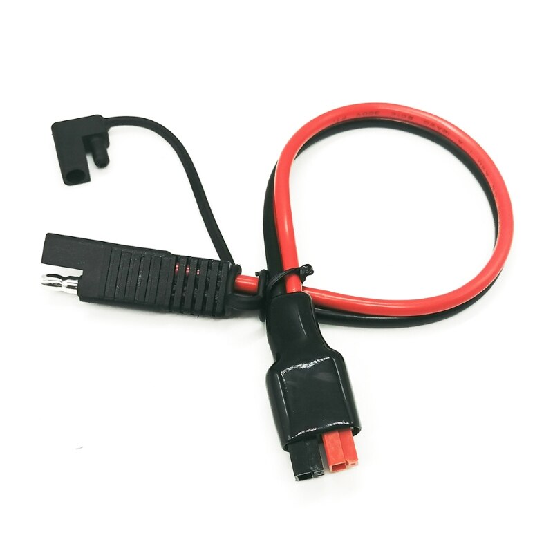 Waterproof and Dustproof Cover SAE Adapter SAE Connectors 12AWG Cable，for Pre-Wired RV Boat Charge Battery Solar Panel-30cm/11.8