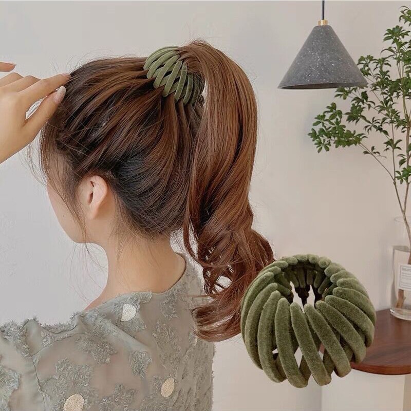 AMORCOME moda kobiety włosy kok pazur dziewczyny klamra do włosów Grab Barrettes Solid Color spinka do włosów ogon klamra włosy w koński ogon akcesoria