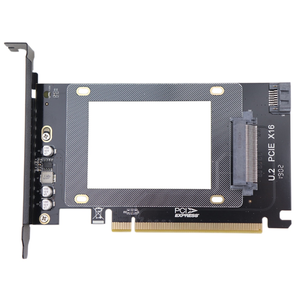 Zeadow U2 PCIe Converter 2 In 1 U.2 SFF-8639 Or SATA III To PCIE 3.0 X16 Gen3 Adapter Card For 2.5 Inch U.2 NVMe/SATA SSD
