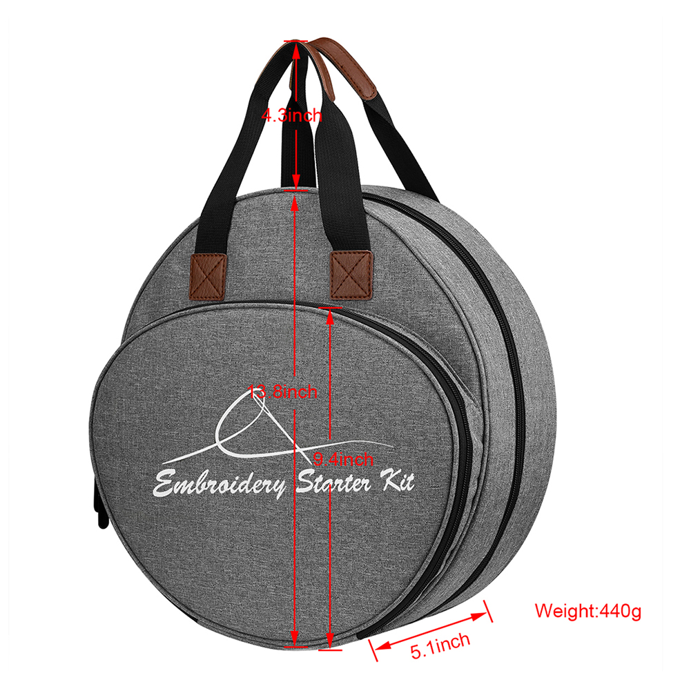 Sac de rangement pratique, Kit d'outils de broderie, sac de rangement pratique pour fil de point de croix accessoires de couture, sacs à main de grande capacité