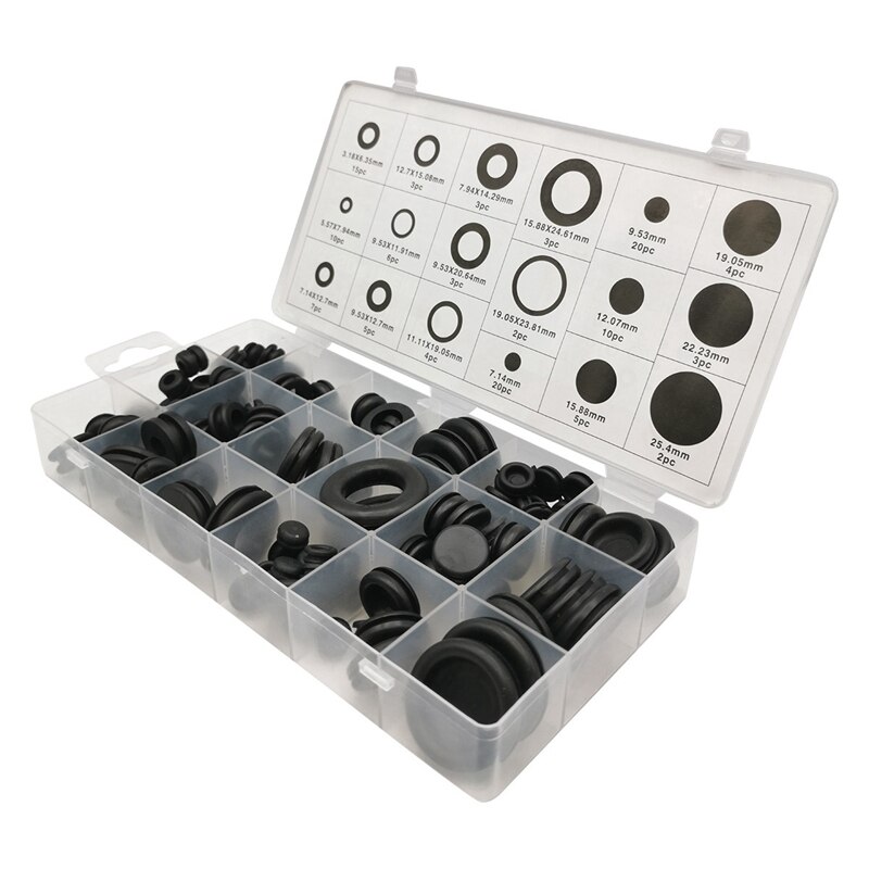 125 Pcs Nitril Rubber Nbr O-Ring Pakking Ring Assortiment Kits