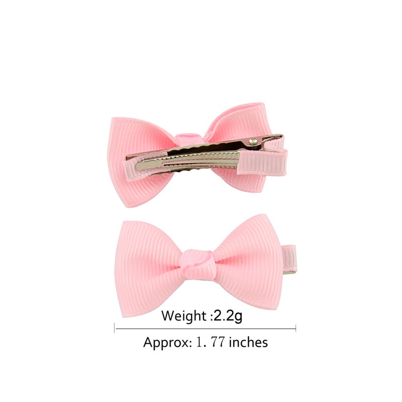 10 Pcs Mini Bow Tie Haar Clip Kleine Zoete Effen Ribbow Boog Veiligheid Hair Clips Kids Haarspelden Accessoires