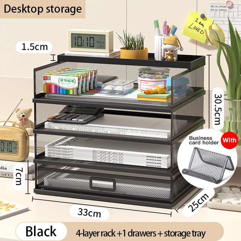 Organisateur de bureau tiroir coulissant, porte-fichiers de trieur de papier multifonctionnel pour le bureau et l'école à domicile: orange