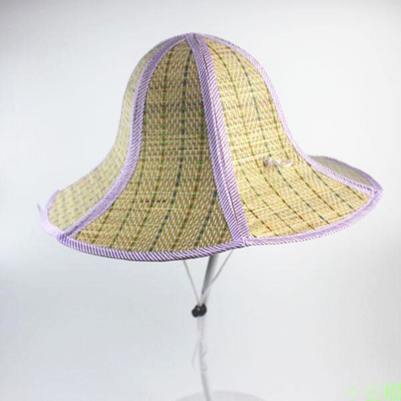 Summer Sun Straw Caps Women Men Beach Folding straw hat