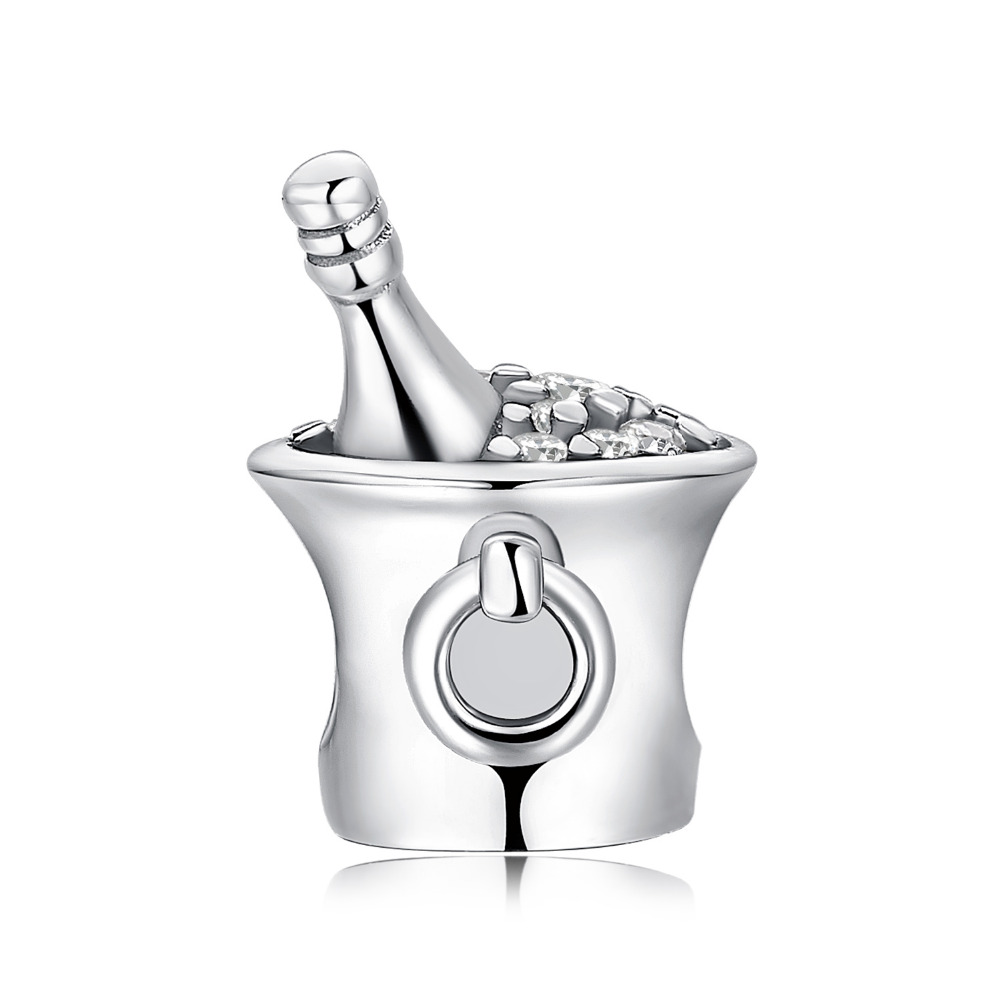 JewelryPalace Ice Bucket Beer 925 Sterling Silver Beads Charms Silver 925 Original For Bracelet Silver 925 original Jewelry